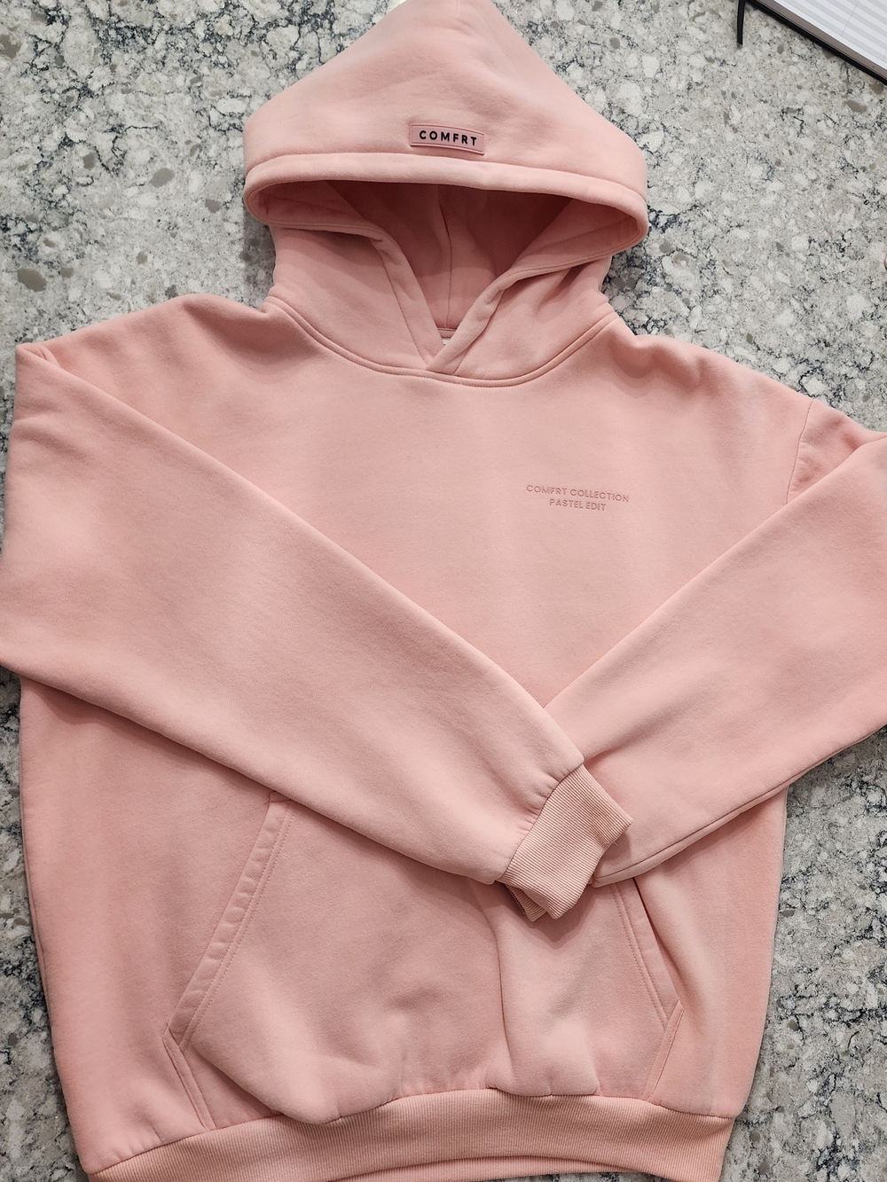 Comfort Collection Pastel Coral Oversized Hoodie Fall Fashion Campfire Wear Med. - Picture 5 of 8